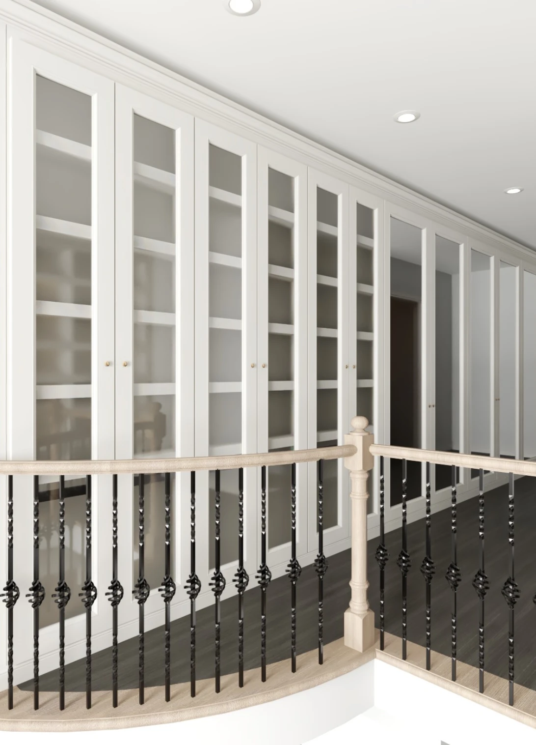Floor-to-ceiling home office cabinetry