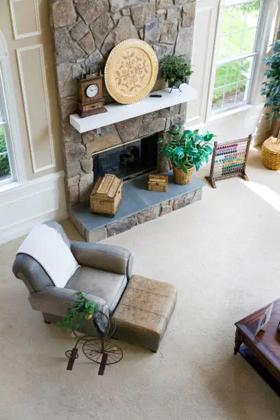 Built-in home office Northern VA with floor-to-ceiling cabinetry, custom desk wall, and warm wood finishes in a McLean home