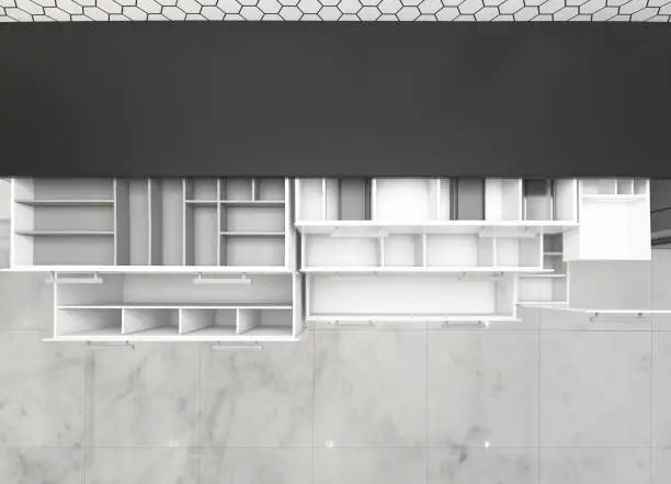 Walk-in vs reach-in custom closet comparison layout in a Northern Virginia home — aerial view